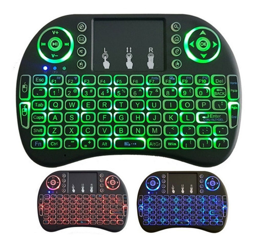 Mini Teclado Sem Fio Iluminado Keyboard Wireless Universal Cor do teclado Branca