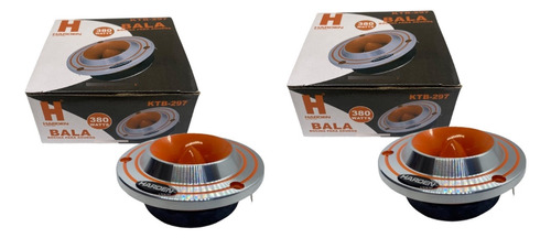 Paquete 2 Tweeter Bala 380w Titanium 4-8 Ohms 1 PuLG Naranja