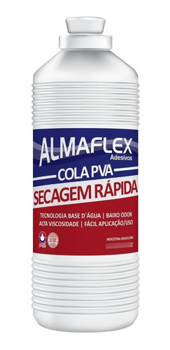 Cola Para Madeira Mdf Pva Secagem Rápida 1kg 601 Almaflex