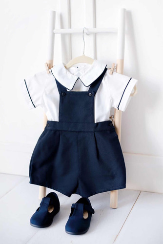 Conjunto Peto Azul Marino Español 12 Meses 