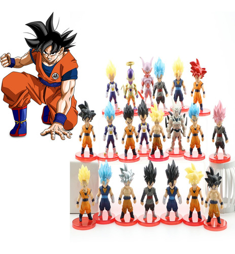 21 Piezas Dragon Ball Doll Japón Anime Decoración Juguete