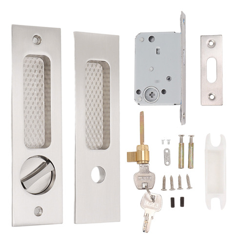 Cerradura De Embutir Para Puerta Corredera Con Manija Empotr