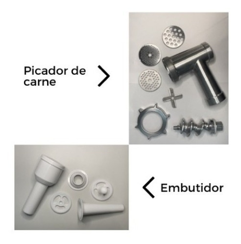 Imagen 7 de 10 de Combo Batidora Bm190 + Accesorio Picador De Carne Embutidor