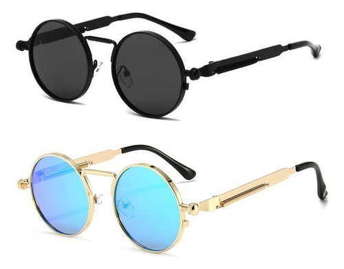 Gafas De Sol Clásicas De Estilo Punk Para Mujer Con Espejo A Lente Gold Gold Mirror Varilla Gold Gold Mirror Armazón Gold Gold Mirror Diseño Gold Gold Mirror
