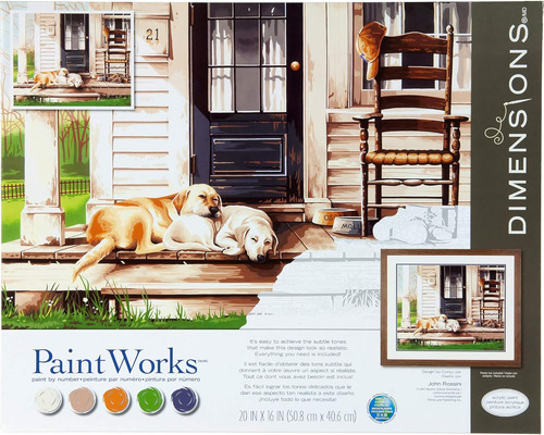 Kit De Pintura Por Números Lazy Dog Days 51 X 41 Cm