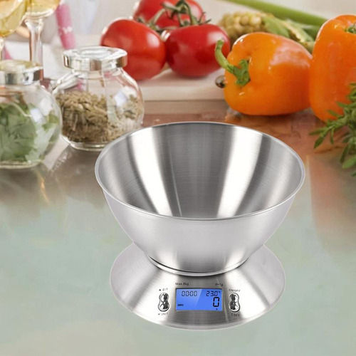 Báscula De Cocina Para Alimentos Con Cuenco, Báscula Para