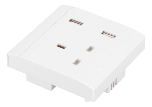 Enchufe De Carga De Pared Con Doble Puerto Usb, 13a, Reino U