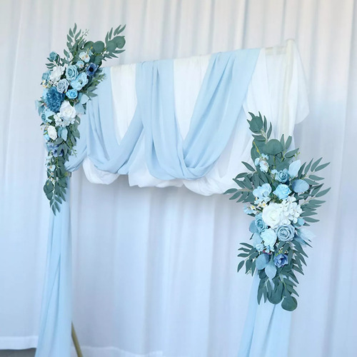 Arreglo Floral Hecho A Mano Con Forma De Arco De Boda, 2 Pie