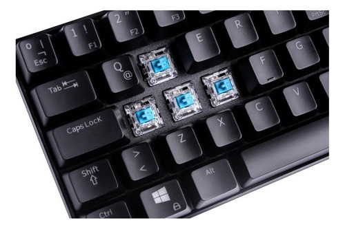 Imagen 3 de 7 de Teclado gamer VSG Mintaka QWERTY Kailh Blue español latinoamérica color negro con luz RGB