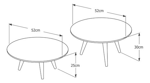 Jogo De Mesa Centro Dullar Cor Branco