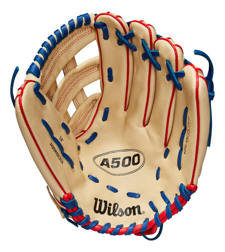 Wilson 2023 A500 Youth Baseball Glove Blonde/red/royal 12 Ab