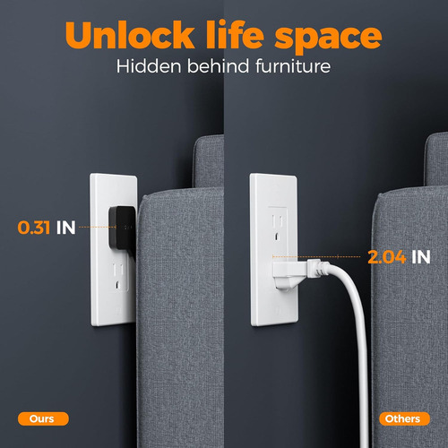 P 6 En 1 Enchufe Múltiple 1.5m Regleta Multicontacto Pared