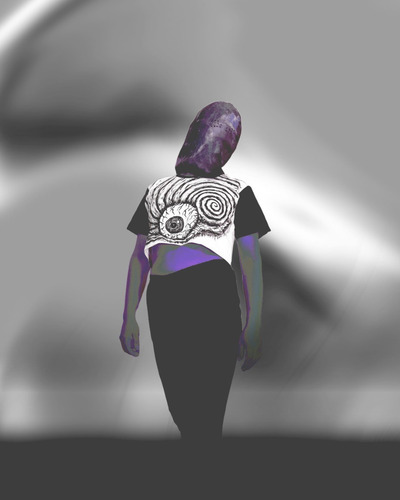 Imagen 3 de 6 de Croptop Uzumaki Eye Horror Junji Ito Aesthetic Grunge Goth