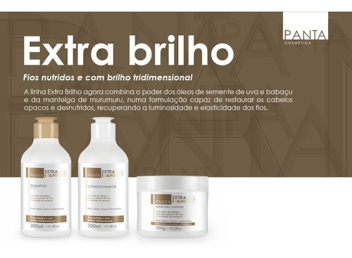Shampoo Extra Brilho Panta Para Cabelos Secos 300ml