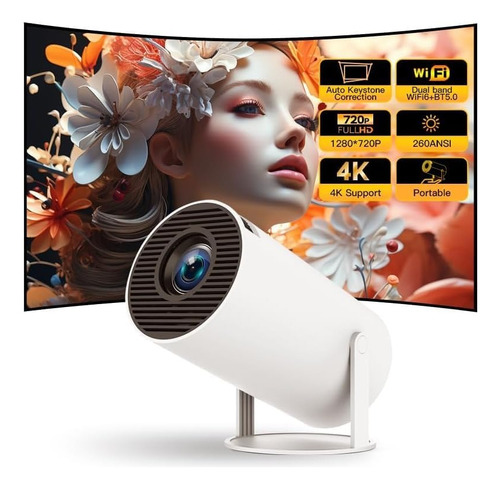 Cesar® Proyector Mini Hy300pro 4k Android Portátil Blanco