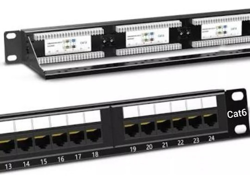 Patch Panel 24p Rj45 Cat.6 1u C/guia Tras.19 Certif. Scanner