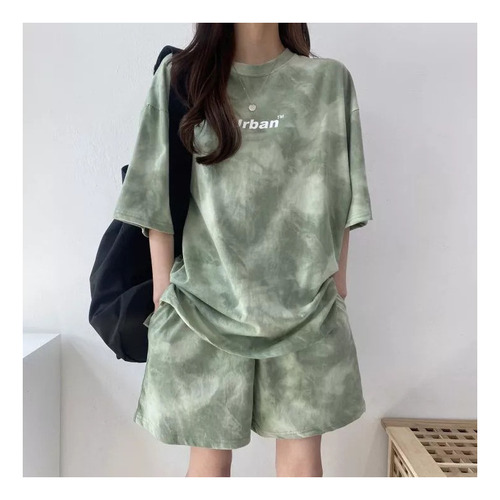 Conjunto De Top Y Pantalones Cortos Casuales De Verano Con E