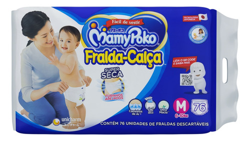 Fraldas MamyPoko Super Seca Calça M