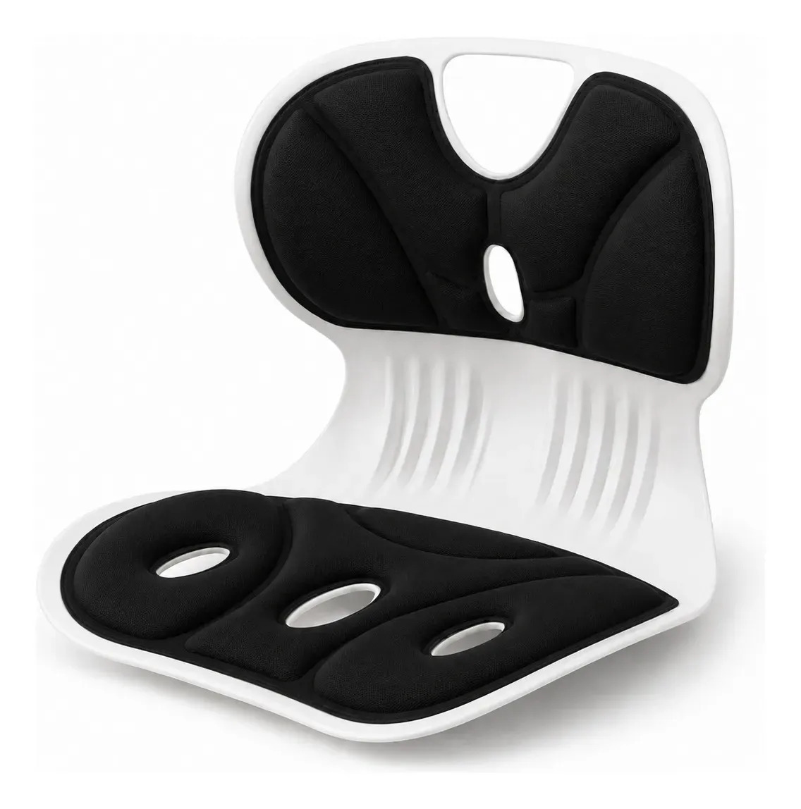 Assento Ergonômico Postural Apoio Lombar Cadeira Home Office Preto