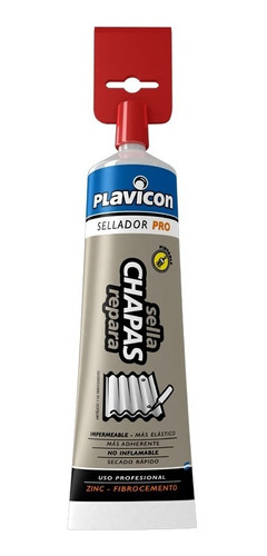 Plavicon Sellador Chapas Galvanizada Gris Pomo 350 Gr