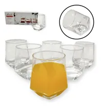 Comprar Vasos Vidrio Vaso Agua Jugo Anti Derrame X6 Unidades Bazar