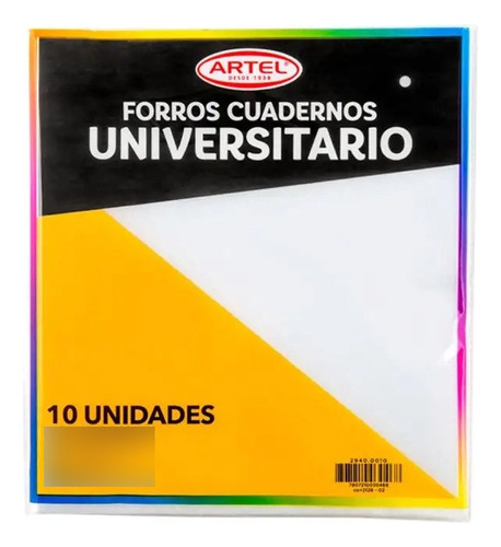 Forro Cuaderno Universitario Transparente 10 Unidades Color Colores