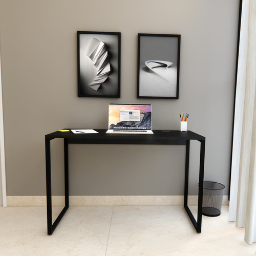Mesa Escrivaninha Estilo Industrial Com Carregador Sem Fio