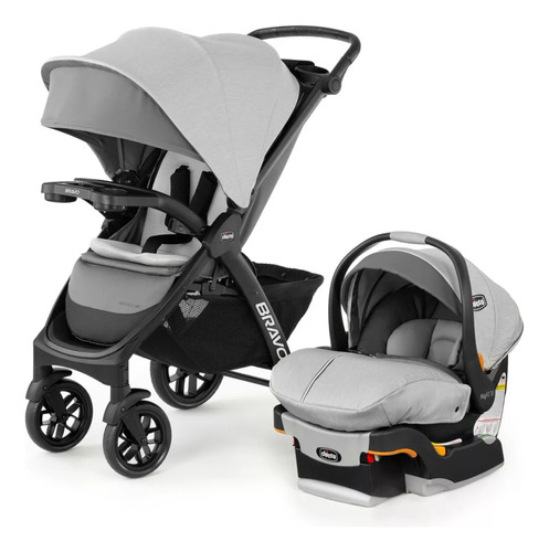 Carriola Chicco Travel System Bravo Le Trio Driftwood Gris