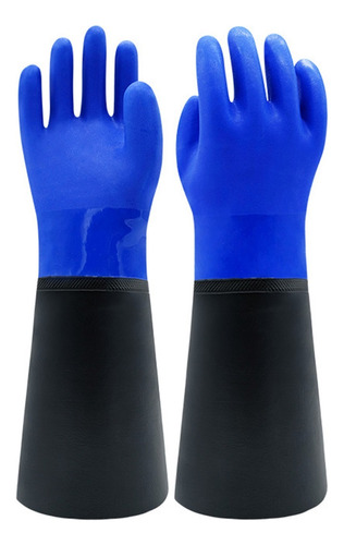 Guantes De Goma De Pvc Espesar Aceite/ácido/resistente A