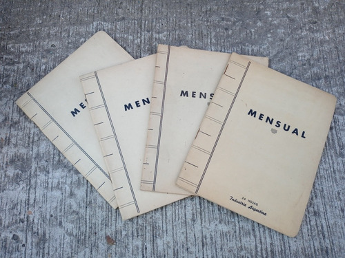 4 Cuadernos Mensual Registros Remuneraciones Sueldo Años 50 