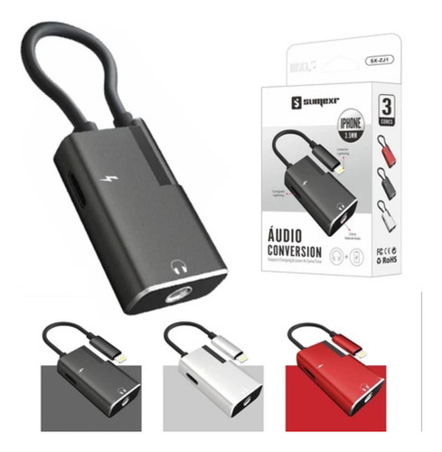 Adaptador Para Ios Audio E Carregamento