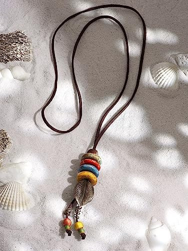 Minachi Hippie Boho Cuentas Coloridas Hoja De La Suerte Coll