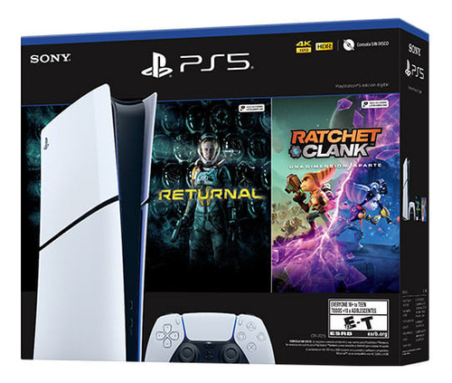 Consola Sony Playstation5 Ps5 Slim 1tb Edicion Digital +2jue