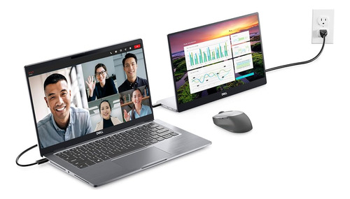 Monitor Portátil Led Fhd De 14 Pulgadas De Dell Con Producti
