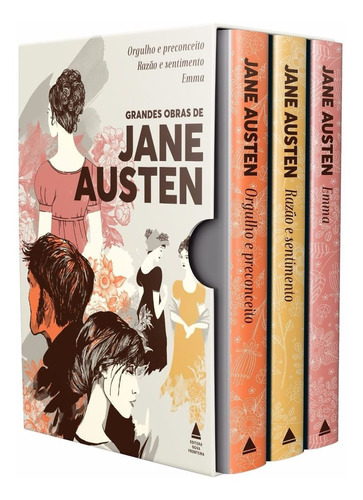 Livro Grandes Obras De Jane Austen - Caixa Box Capa Mole