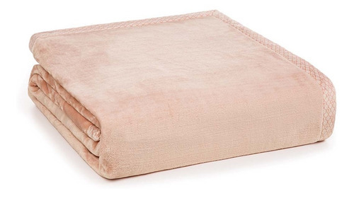 Cobertor Queen Piemontesi Aveludado Trussardi Microfibra Cor Rosa Perla Desenho Do Tecido Liso