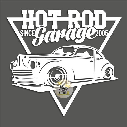 Cuadro Decorativo Auto Hot Rod Garage Since The King Store