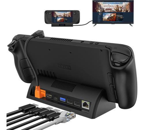 Runtogol Tv Docking Station Para Steam Deck Y Steam Deck Ole