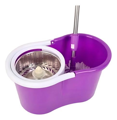 Mop 360 Giratorio Mágico Con Cubeta Y Trapeador + Repuesto Color Morado