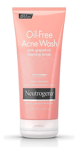 Exfoliante Facial Neutrogena, Jabón Para El Acné Sin Aceite,