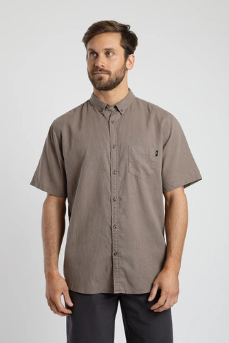 Camisa Manga Corta Basic Taupe Froens