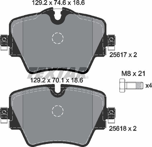 Balatas Delanteras Textar Bmw 118 I D 2019 2020 2021 2022