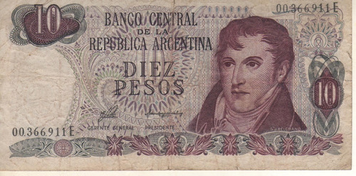 Bottero 2362 Billete 10 Pesos Ley 1976 - Tirada Corta 