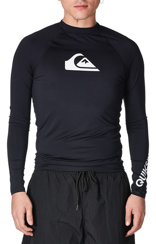 Quiksilver Camiseta De Surf De Manga Larga Para Hombre, Con