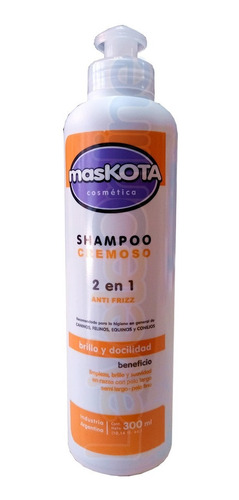 Shampoo 2 En 1 Cremoso Anti Frizz Maskota Perro Gato 300ml