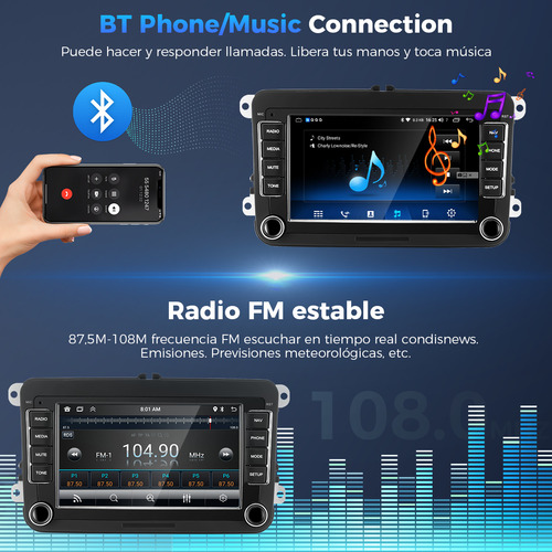 Autoestéreos 7 In Passat Vw Golf Android Carplay 2+32g 9070