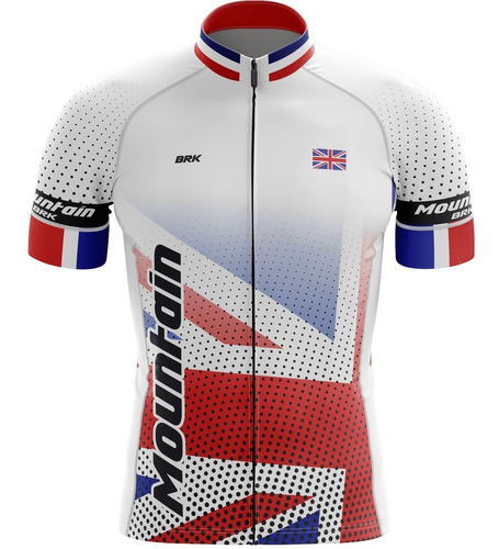Imagem 1 de 3 de Camisa Ciclismo Brk Inglaterra Branca Com Fpu 50+