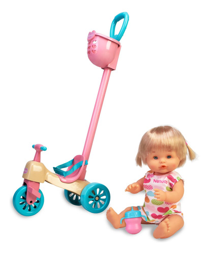 Nenuco And Her Tricycle Baby Doll Con Bonito Vestido, Trici.