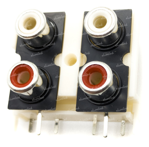 Conector Jack Rca Hembra Stereo X 2 Cir. Impreso Chasis X1