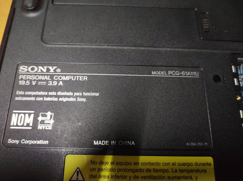 Laptop Sony Vaio (Usado)